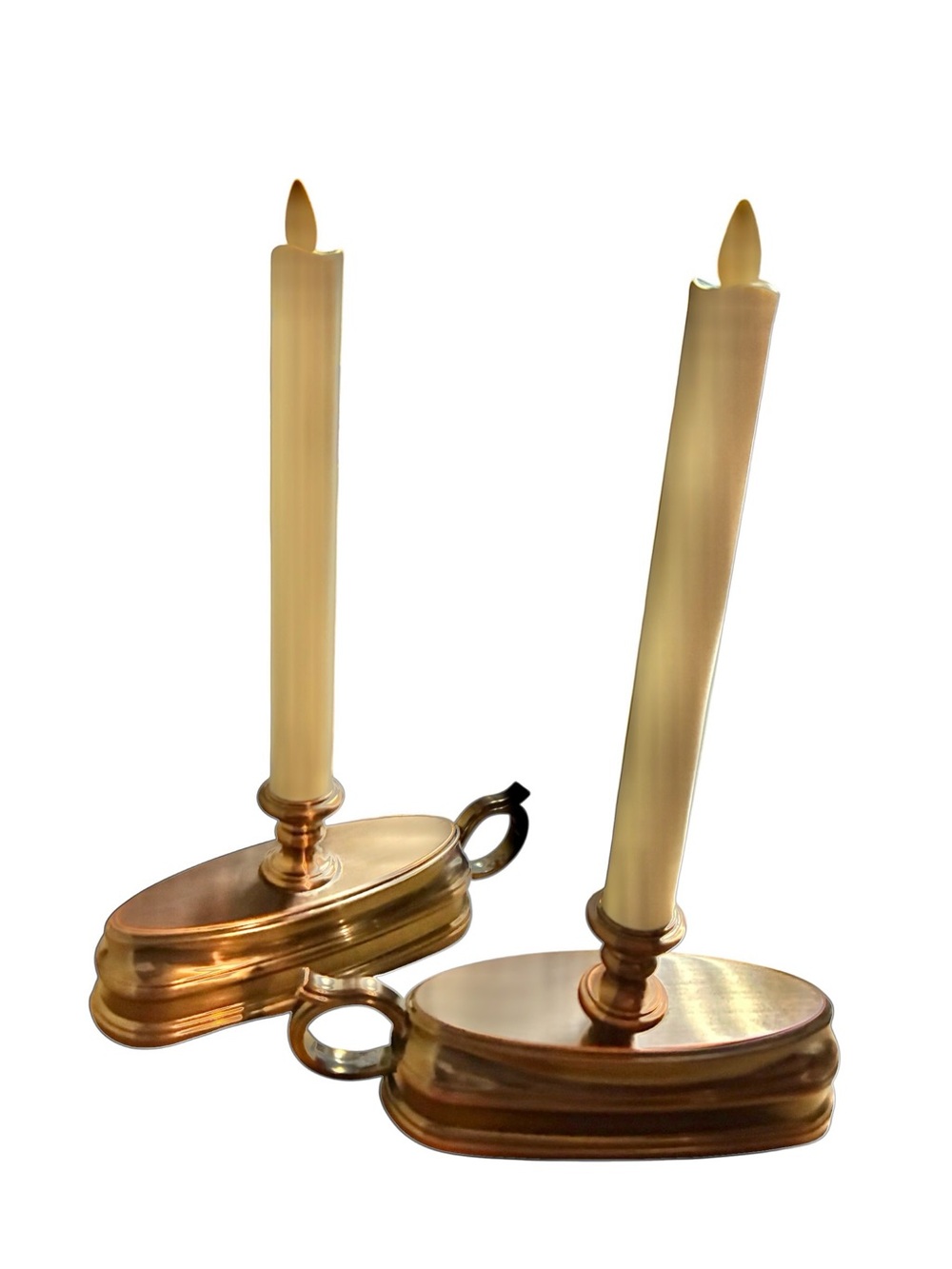 Luminara flameless Realistic Taper Candles Antique Bronze Base-2 Colonial Rustic